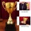 2 mini-trophäen kunststoff mit schwarzem sockel für kinder 6