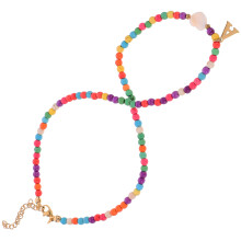 anhänger-kette mit -charms farbenfrohen perlen