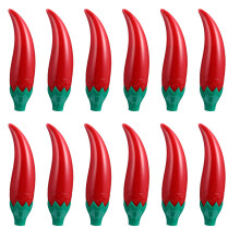12 leere Lippenstift-Hülsen in Chili-Form, nachfüllbar, rot