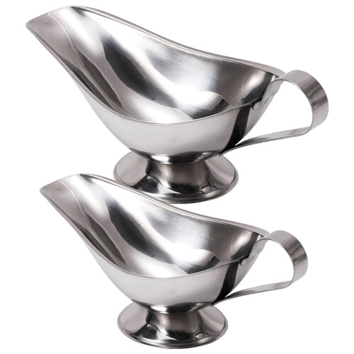 2Stk Sauce Behälter Bratensoßen Boot Metall Tasse