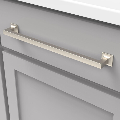 Hickory Hardware Studio Collection Pull 12 Zoll Mitte zu Mitte Satin-Nickel-Finish (5er-Pack) 2