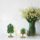2 stuks mini appelbomen, kunstmatig voor treinscène 11