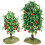 2 stuks mini appelbomen, kunstmatig voor treinscène 8