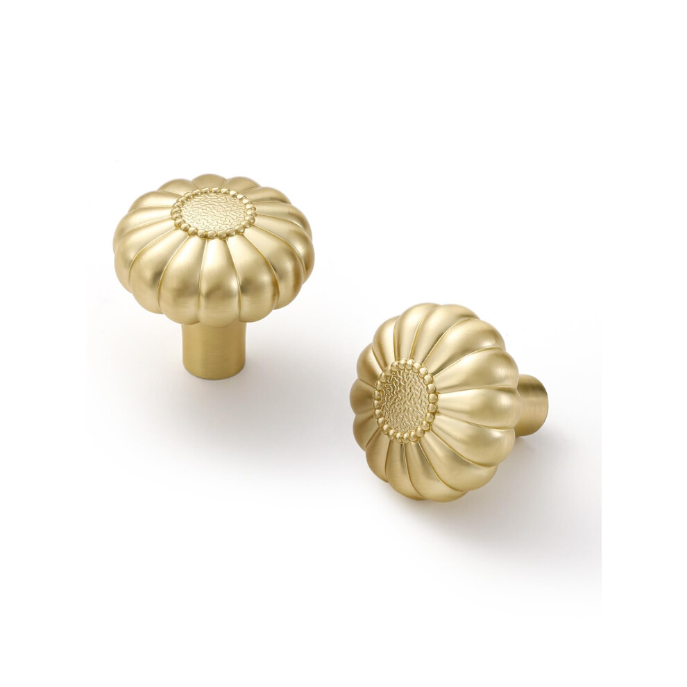 Jiasenbao Brushed Gold Cabinet Knobs 10 Pack Brass Drawer Pulls Kitchen Cupboard Bathroom Dresser Cabinet Hardware Handles Zinc Alloy 749877420282