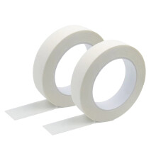 Zellykool Nastro per mascheratura bianco beige 1 pollice x 55 iarde 2 rotoli Nastro per pittori per dipingere casa ufficio scuola cancelleria art