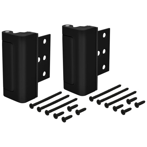 HardwareX Supply D?r Forst?rkningsl?s Privat D?r L?s H?rde Konstruktion 3"""" Stop B?rnesikker Sort (2 Pack)