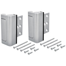 HardwareX Supply Lot de 2 verrous de renfort de porte pour porte prive, construction renforce, arrt de 7,6 cm, scurit enfant, nickel satin