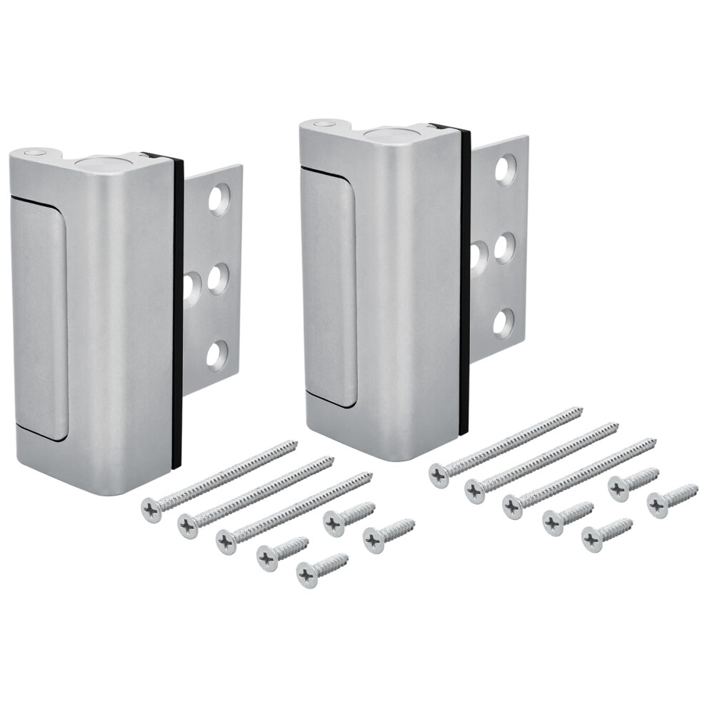 Hardwarex Supply Door Reinforcement Lock Privacy Door Latch Harden Construction 3"""" Stop Childproof Satin Nickel (2 Pack) 626143095989