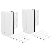 HardwareX Supply Lot de 2 verrous de renfort de porte pour porte prive, construction renforce, arrt de 7,6 cm, l'preuve des enfants, blanc