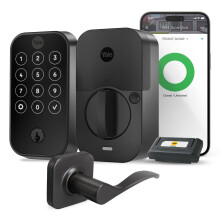 Pantalla tαctil Yale Assure Lock 2 con Wi-Fi y palanca Norwood en ante negro