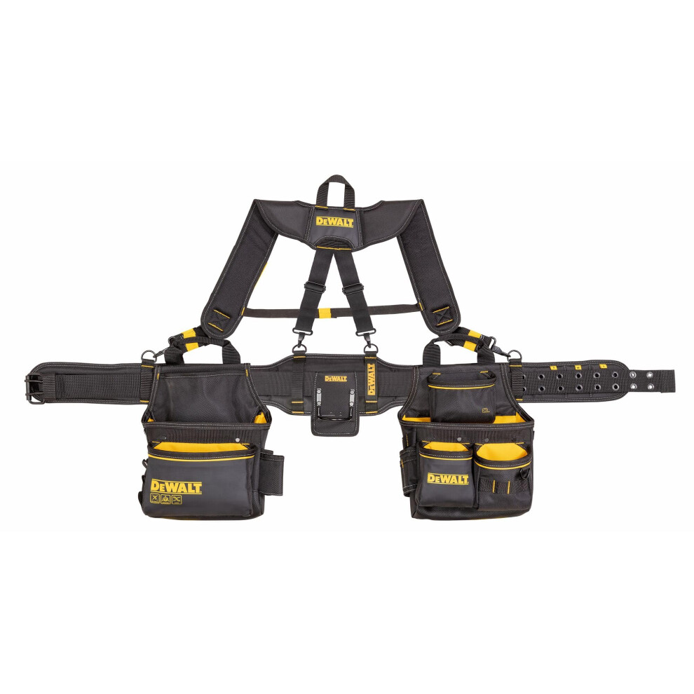 Dewalt Professional Tool Belt Organizer With Suspenders And 25 Pockets Heavy Duty Construction Dwst540602