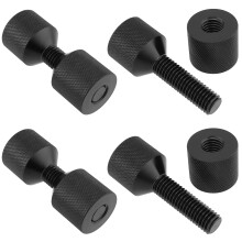 HOZEON 4 STUKS 1-1/8 Inch Aluminium Twee Gat Pins Flens Uitlijning Pins voor 1/2 - 14 Inch 150LB Flenzen Zwart