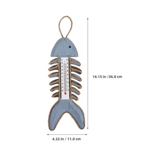 2Stk Hängethermometer: Holzgeschnitzte Wanddekoration 1