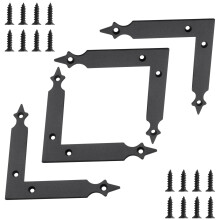 4 stuks schuifdeur schuurdeur decoratieve hoekbeugel zwarte hardware decorateur voor garagedeur poorten luiken meubels boerderij spiegels frame t