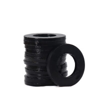 binifiMux 50 kpl M10 littet aluslevyt (OD=20 mm, paksuus 2,0 mm) musta iso lokasuojan tiiviste, luokka 8 hiiliters