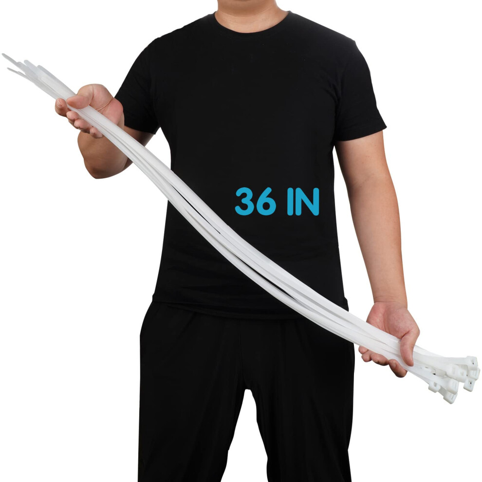 Long Zip Ties Heavy Duty 36 Inch 60Pcs Large Zip Ties With 220 Lbs Tensile Strength Big Cable Ties Industrial Durable Strong Wire Ties For Binding 614167722103