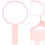 Compact Hand Spiegel Friseur Make- Up Spiegel Mit 4