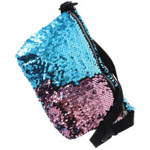 Fanny Pck Für Frauen Sequins Waist Bag Blau Verstellbarer Gurt