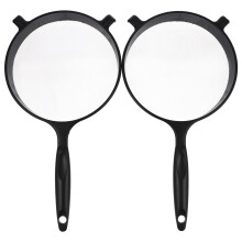 2Stk Handliches Mehl-Sieb Aus PP Und Nylon Schwarz Für Backen