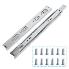 HOMANDS 10 tommer skuffeslidser 4 par (8 stk) sidemonterede skinner - Heavy Duty fuld forl?ngelseskugleleje - Skuffeglideglider til kabinetk?kken