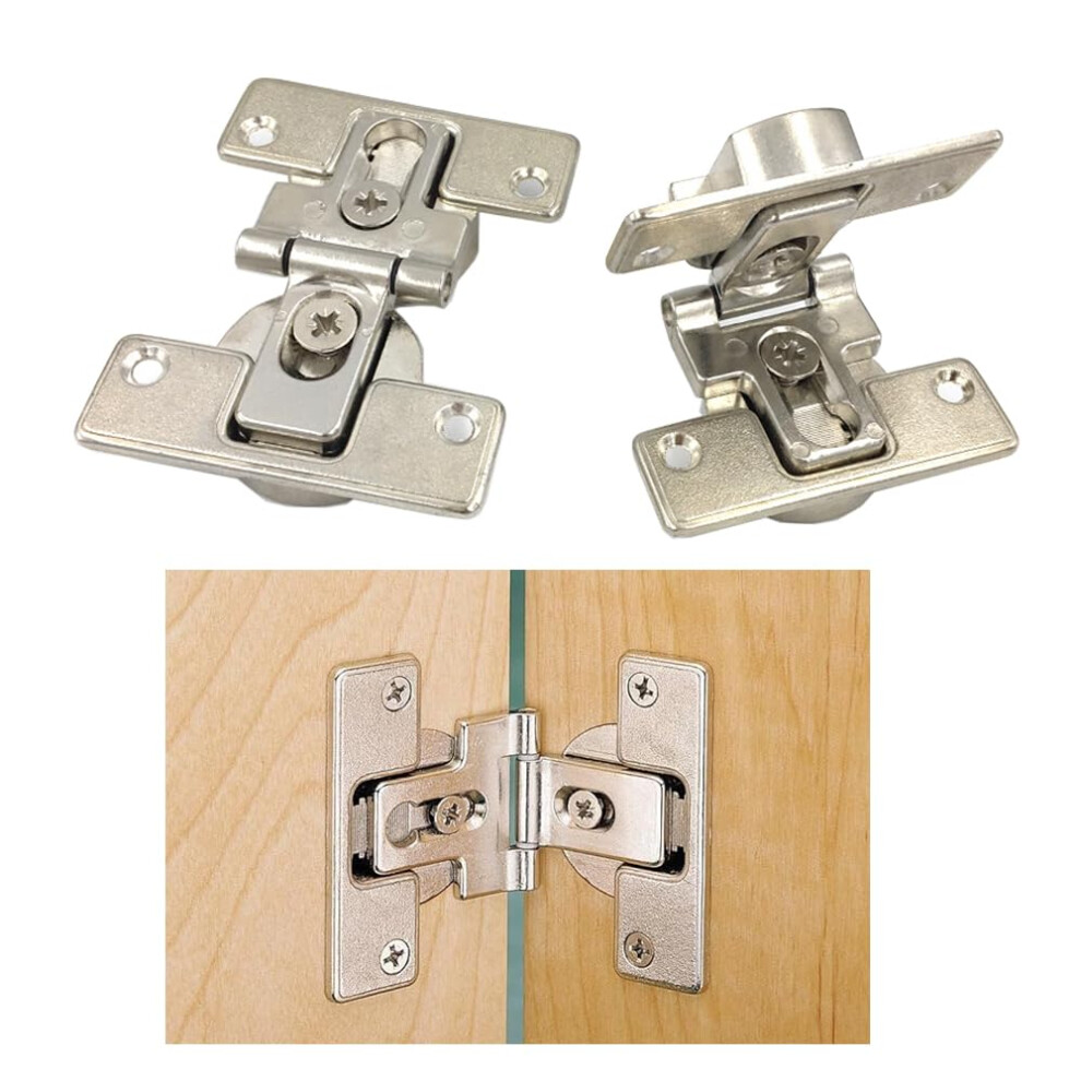 Kashbsab 2 Piece 180 Degree Folding Hinge 180 Degree Folding Hidden Door Hinge For Cabinet Linkage Door 741326428436