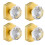 CLCTK 4 Pack Krystalglas Dummy D?rknopper Guld Dummy D?r Knop Satin Messing 1