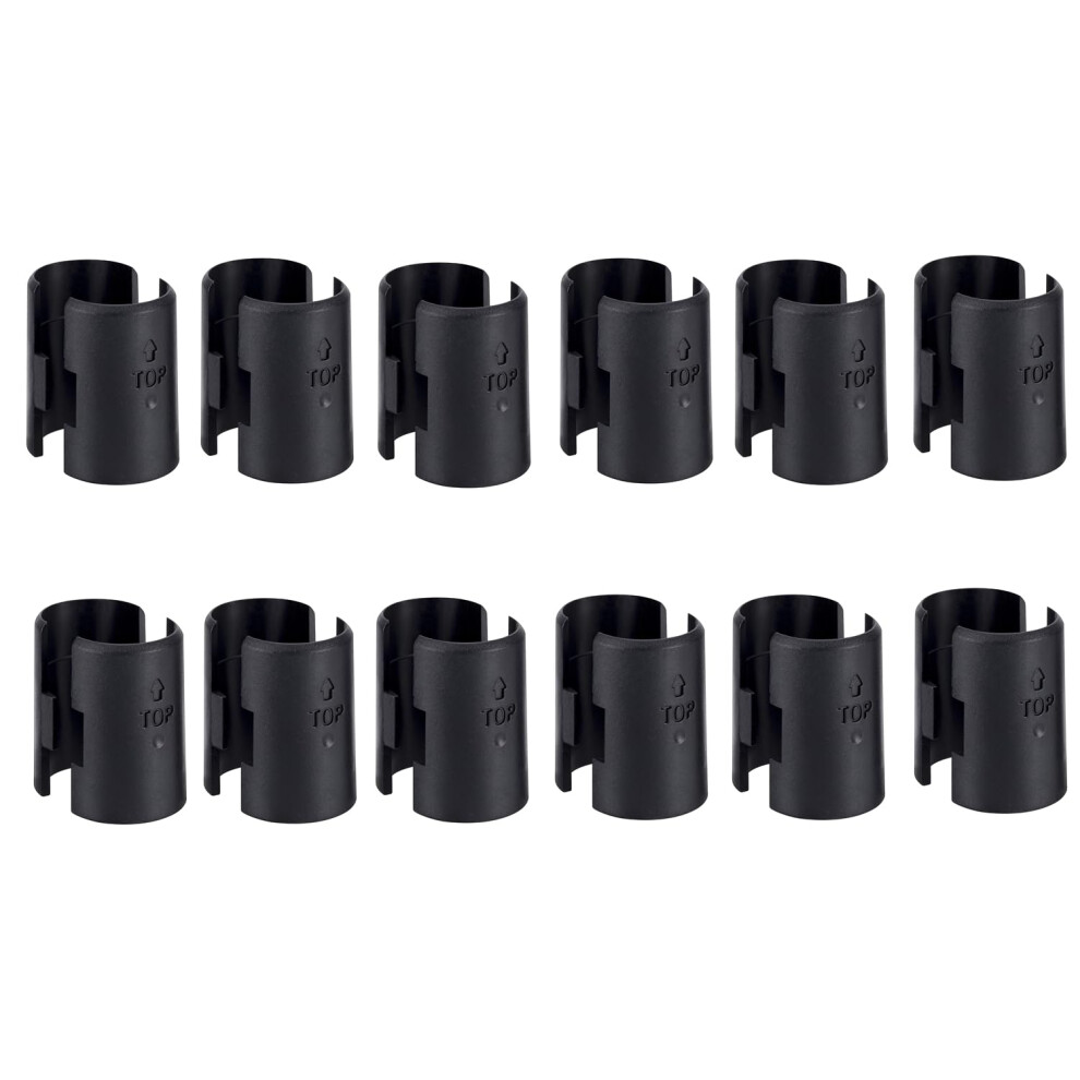 24 Pcs 12 Pairs Wire Shelving Shelf Lock Clips For 3/4 Inch Post - Shelving Sleeves Replacements For Wire Shelving System (3/4 Inch Dia) 752790562977