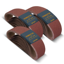 POWERTEC 4 x 24 tums slipband 30PK 10 vardera av 60 80 120 korn aluminiumoxid bandslipmaskin slipband Sortiment sandpapper fr Makita bandslipare