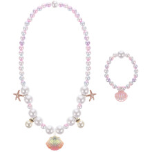 kinder muschelkette & armband set für kleine mit halskette