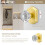 CLCTK 4 Pack Krystalglas Dummy D?rknopper Guld Dummy D?r Knop Satin Messing 2