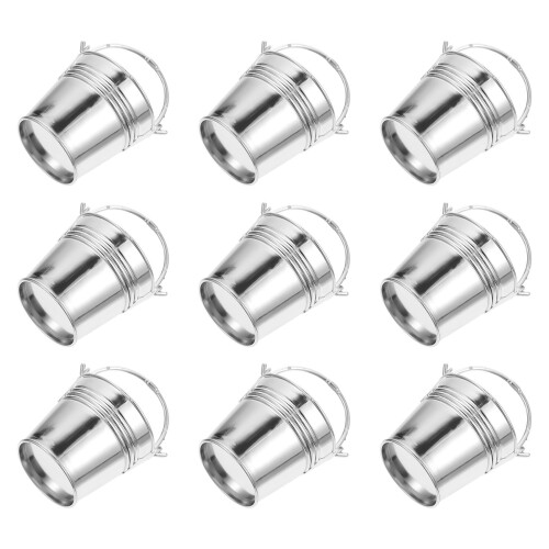 10 mini snack eimer, aufbewahrung für bonbons silber