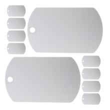 12 Vielseitige Blanko-Erkennungsmarken Aluminium
