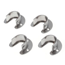 4Stk Edelstahl Gardinenstangenhalter U-Halterung Silber Für Schrank