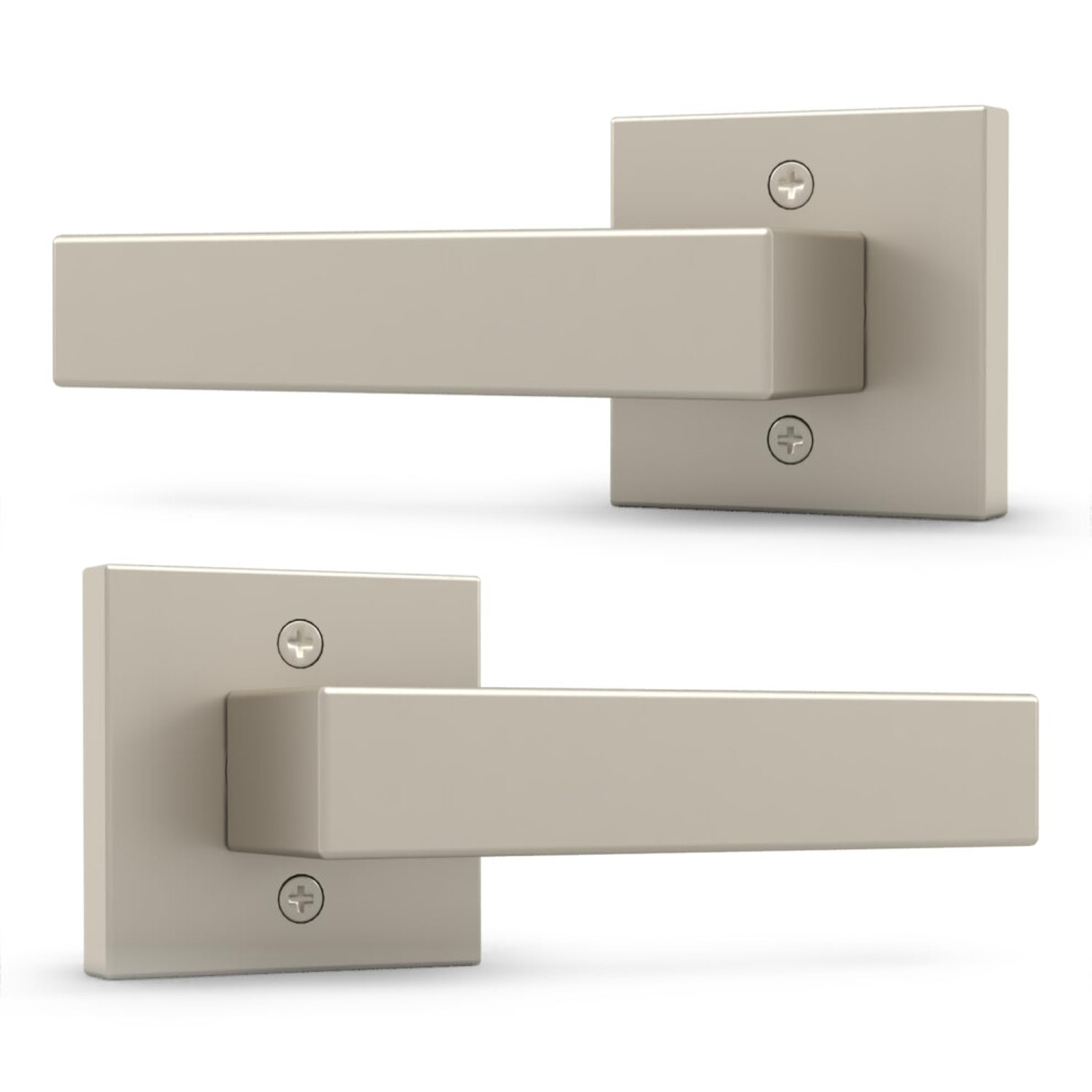 Mega Handles Robell Dummy Door Handle Non-Turning Door Handles For French Doors & Hallways 5-Inch Interior Dummy Door Levers For Closet Hardware - 725414330672