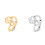 1 Paar Ring Offene Manschette Einfach Hundepfote 2