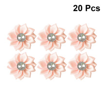 1 20- . Chiffon-Blumen Strass Kopfschmuck, schneeweiß