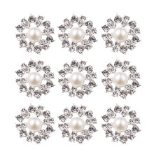 10 legierungsknöpfe mit diamantbesatz und , beige