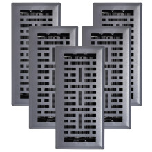 5 Stck Sierra Grates Precision Flow 10,2 x 25,4 cm Stahl-Bodenregister  Metro-Design, Granitgrau-Finish  hochwertige Lftungsabdeckungen fr Zuhau