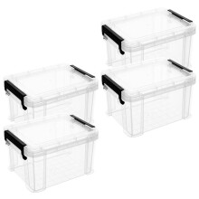 4Stk Mini Aufbewahrungsboxen Transparent Für Spielzeug Zu Hause