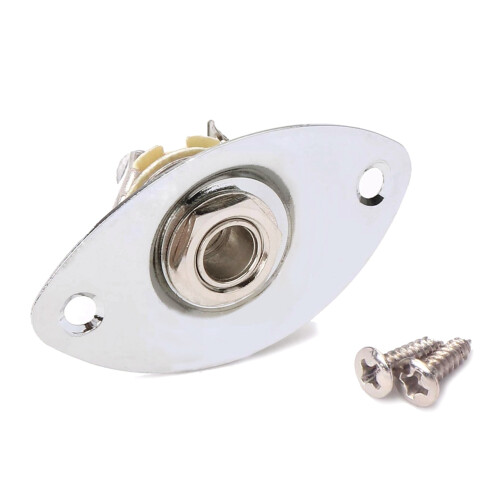 Jackblatt Buchsen Gitarrenbuchse Silver