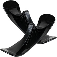 Ski Sled 1 Pair, Scooter Sled For Snow, Ski Board Sleigh Accessories, Balance Bikes Sled Parts, Aluminum Red