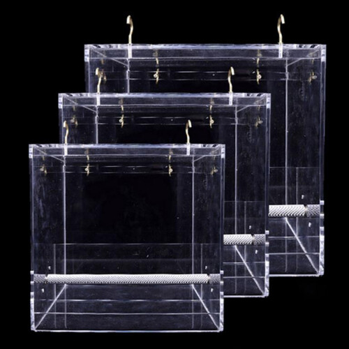 Transparent Window Bird Feeder Large Bird Feeder Tray Size M 1