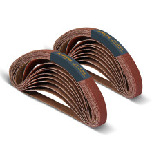 POWERTEC 1/2 x 18 tums slipband 40PK 60 korn aluminiumoxid bandslipare slipband fr luftfil bandslipare Trbearbetning Metallpolering (401806-P2)