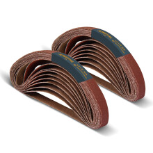 POWERTEC 1/2 x 18 tums slipband 40PK 80 korn aluminiumoxid bandslipare slipband fr luftfil bandslipare Trbearbetning Metallpolering (401808-P2)