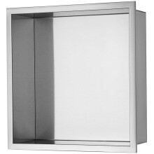 VEVOR Nicho de Ducha Sin Azulejos, Nicho de Acero Inoxidable para Pared de Ducha, Impermeable y Resistente al Óxido, 13x13''