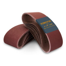 POWERTEC 4 x 24 tums slipband 20PK 80 kornslip av aluminiumoxid Blteslipmaskin Slipbandsslippapper fr Makita bandslipmaskin Oscillerande band-