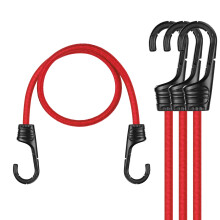WORKPRO 24palcov bungee nury s hcky 4 balen pickov gumov popruhy na bungee Heavy Duty Siln elastick lano pro venkovn stan Stojan na zavazad