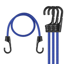 WORKPRO 24palcov bungee nury s hcky 4 balen pickov gumov popruhy na bungee Heavy Duty Siln elastick lano pro venkovn stan Stojan na zavazad