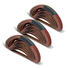 POWERTEC 1/2 x 18 tums slipband 60PK 20 vardera av 40/80/180 korn aluminiumoxid bandslipare slipband fr luftfil bandslip Trbearbetning Metallpo