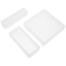 3Stk Rechteckige Silikonform Weiß Für Epoxidharz Handmade Deko Basteln
